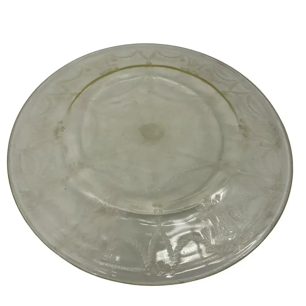 VTG Anchor Hocking Cameo Ballerina‎ Depression Glass Plates Teacup Yellow